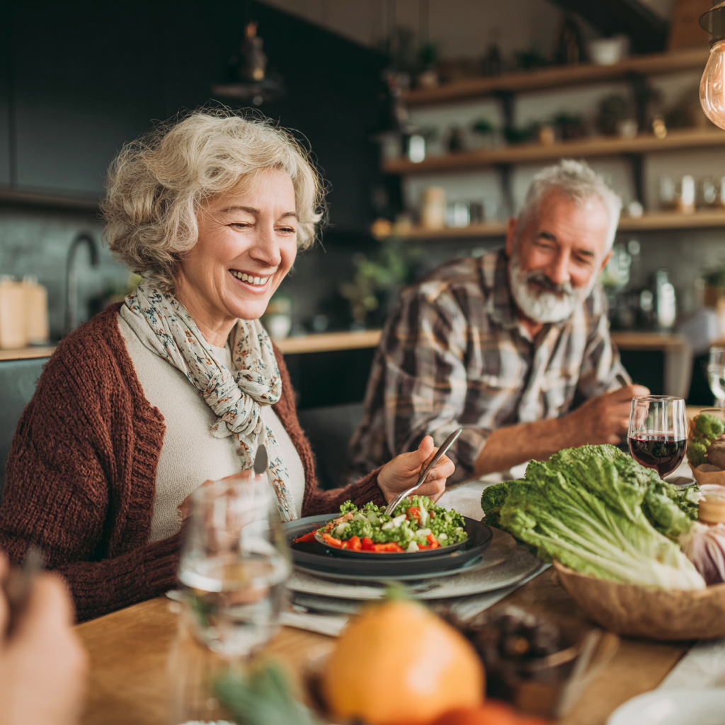 Group of Ukrainian adults of various ages exercising together outdoors, showing energy and vitality after following nutrition program